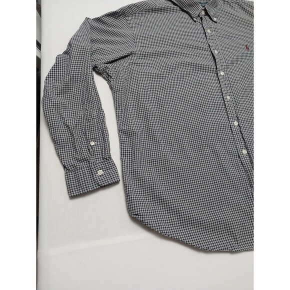 Ralph Lauren Mens Shirt Medium Blue Plaid Red Pony Button Up 2X - Picture 10 of 16